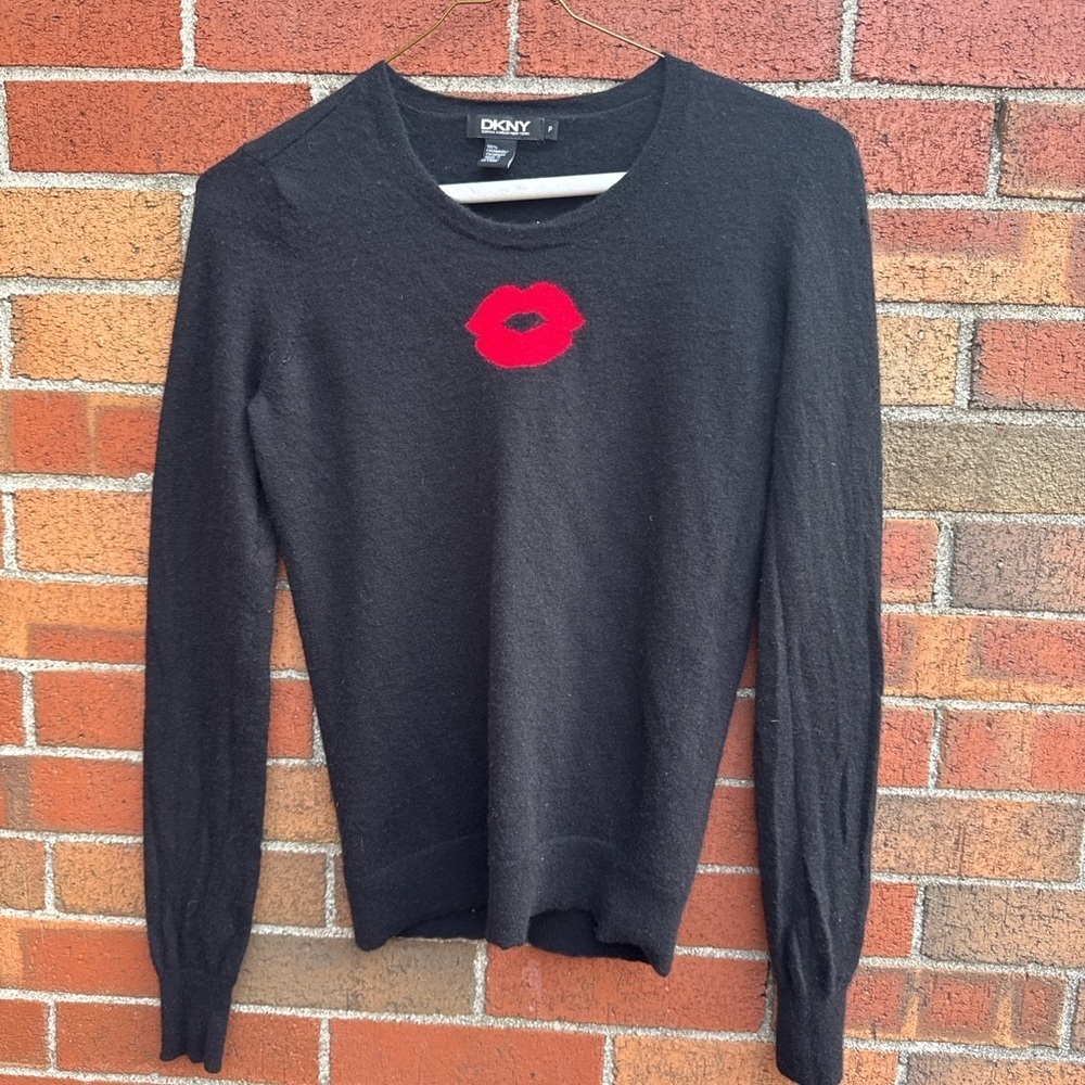 DKNY Black Cashmere Sweater